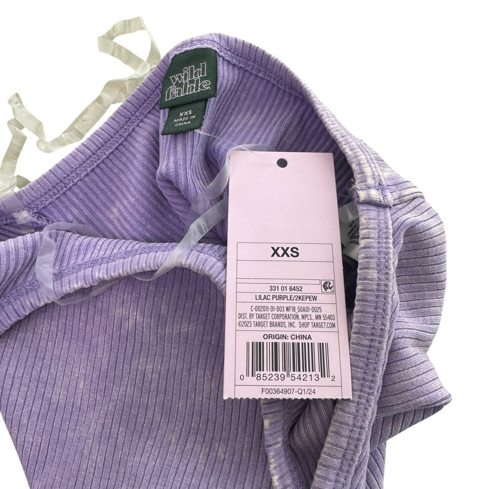 NWT Wild Fable Lilac Ribbed Halter Crop Top Shirt Size‎ XXS - Picture 8 of 8